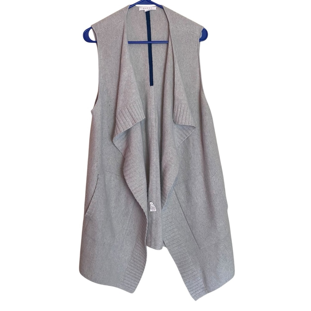 Gray Asymmetrical Knit Shrug Poncho Cashmere